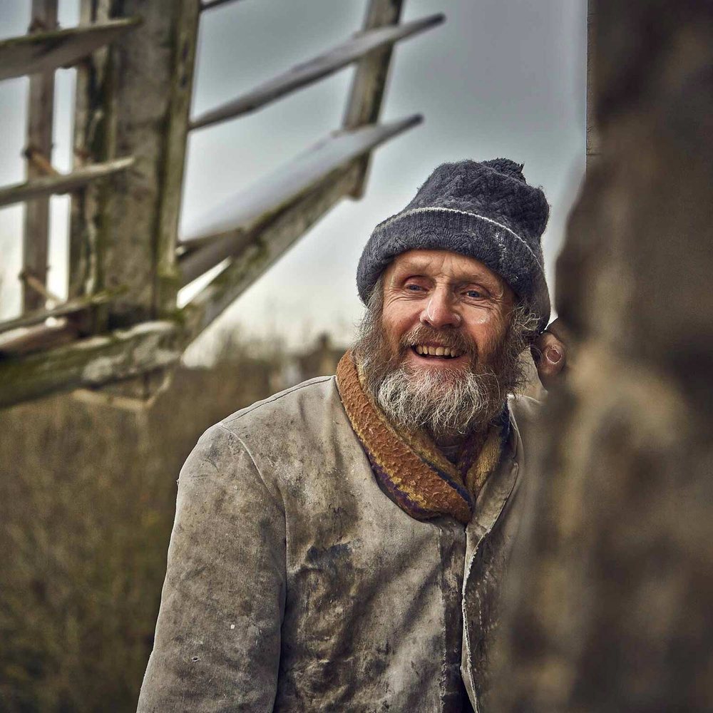 A potter outside his workshop. Photograph by Andy Gallacher Photography.