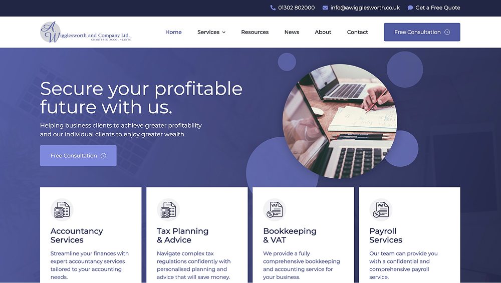 Website for a accountancy client
