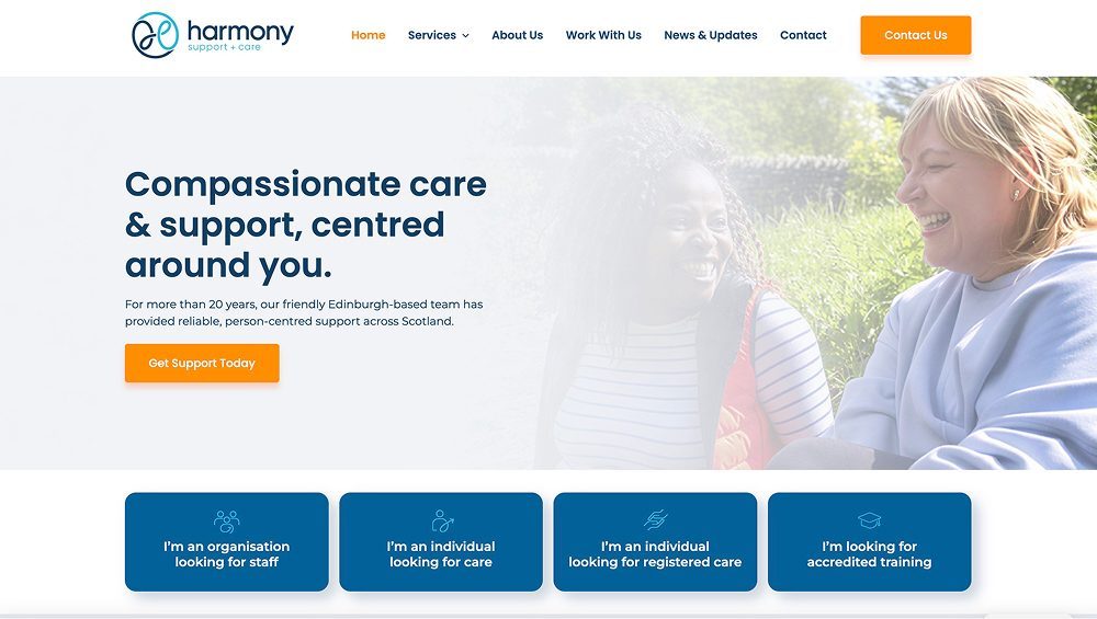 Website for a care & support client