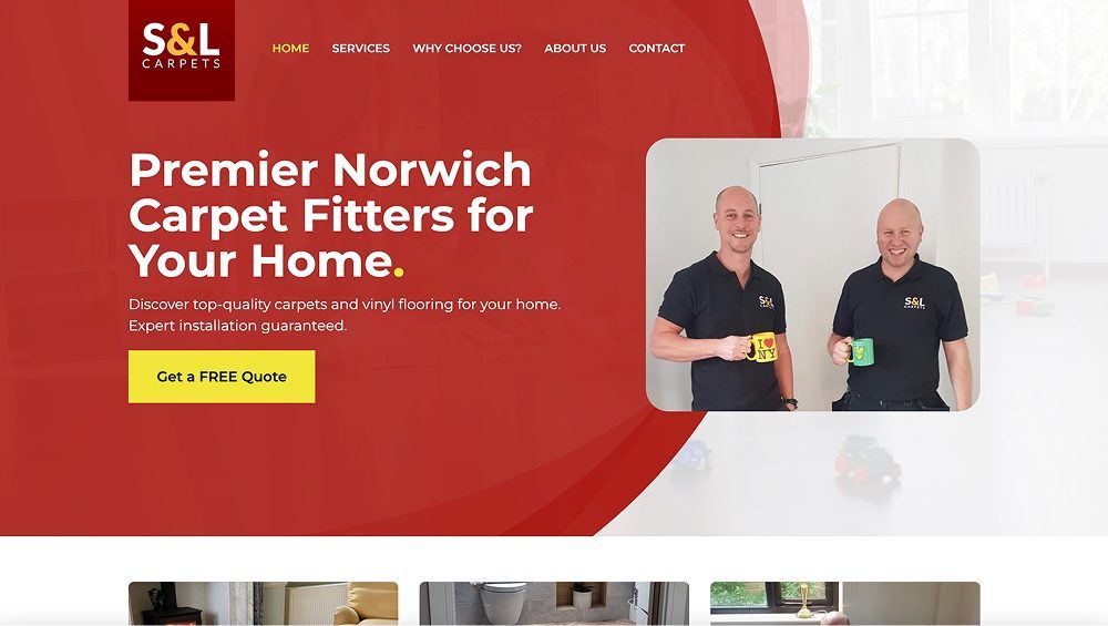 Website for a flooring & carpets client