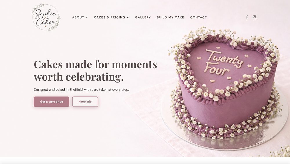 Website for a bakery & cakes client