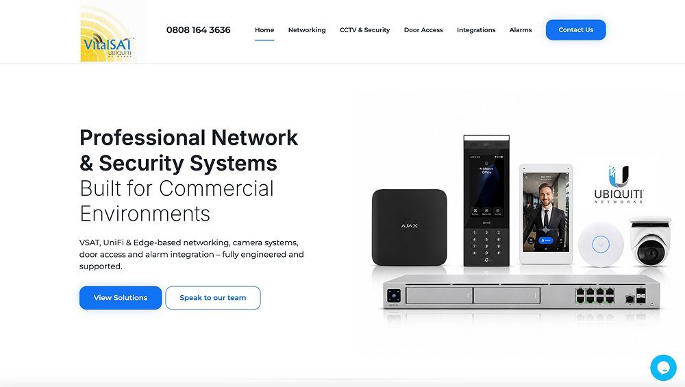 Website for a networks & security client